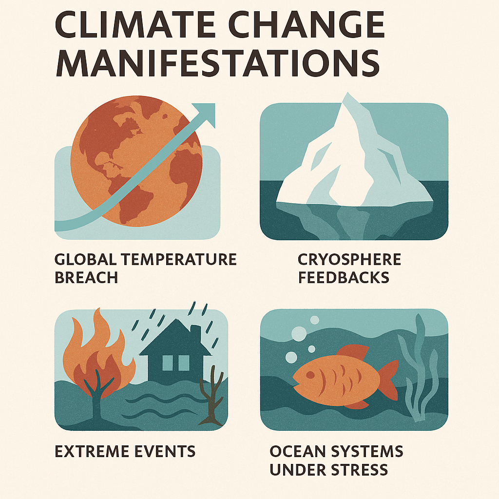 Climate Change Manifestations Illustration
